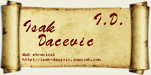 Isak Dačević vizit kartica